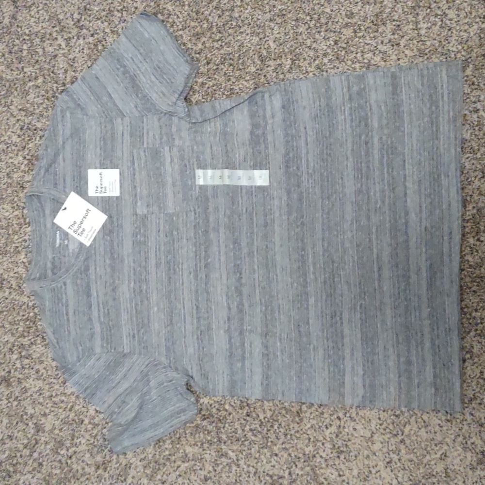 Sonoma Super Soft Tee Short Sleeve Shirt Gray Stripe Mens Sz M NWT